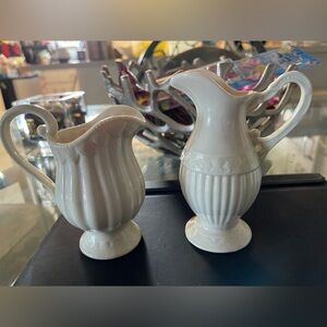 I. Godinger & Co. 5” Ivory Pitchers Set of 2